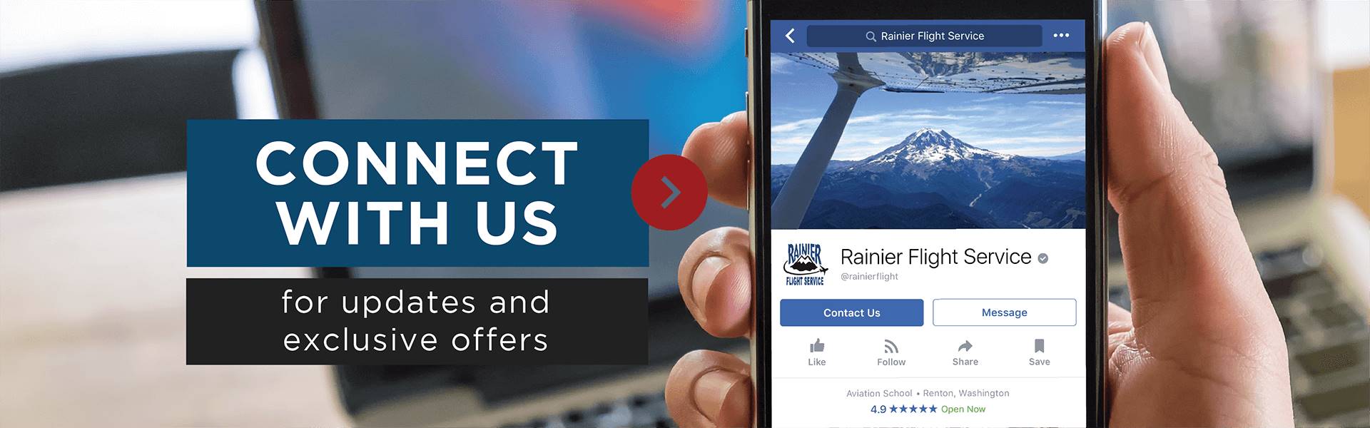 Rainier Flight Service Social Media